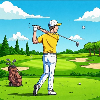golfer hit the ball