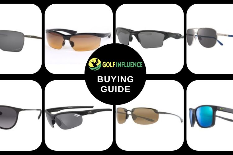 top 8 best golf sunglasses displayed