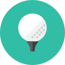 golf ball on tee icon
