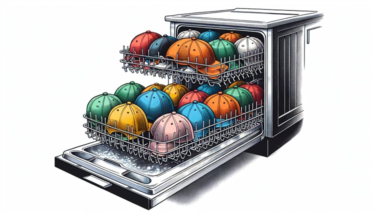 dishwasher for golf hats