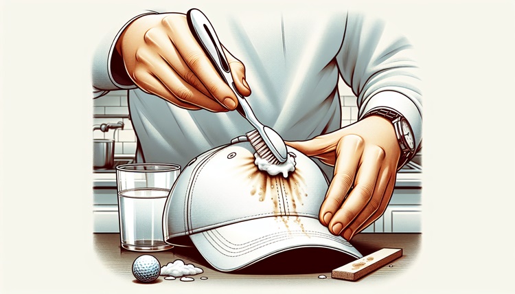 spot cleaning golf hat