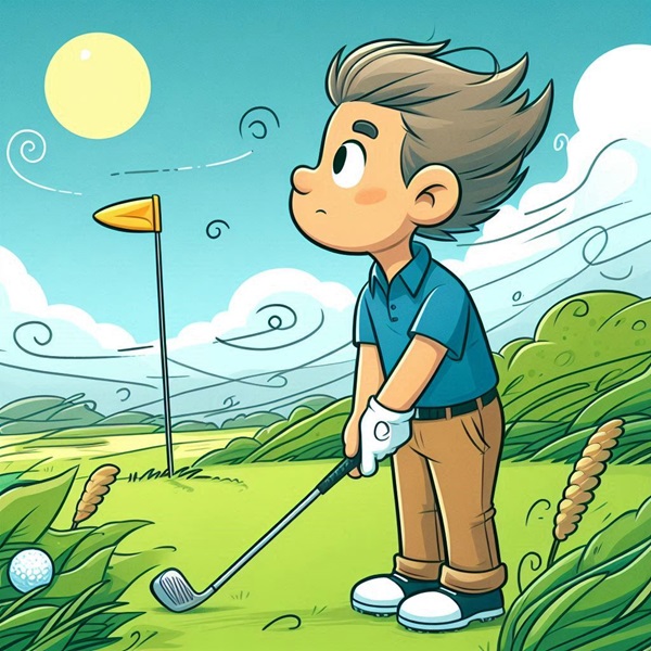 how much does wind affect a golf ball