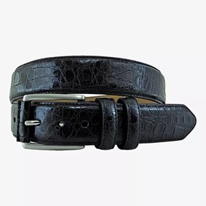 Pebble Beach JW Deep Croc Skin Golf Belt