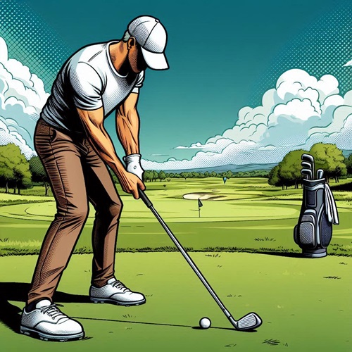 how to hit down on the golf ball