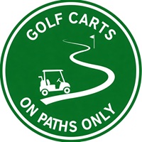 cart path sign icon